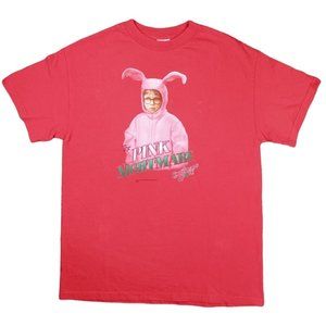 Vintage Deadstock Red Christmas Story Tee Shirt Ralphie Nightmare Men's Medium